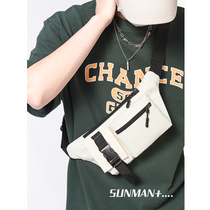 Chest bag mens ins trendy street crossbody bag mens backpack trendy brand personality shoulder bag functional sports small shoulder bag