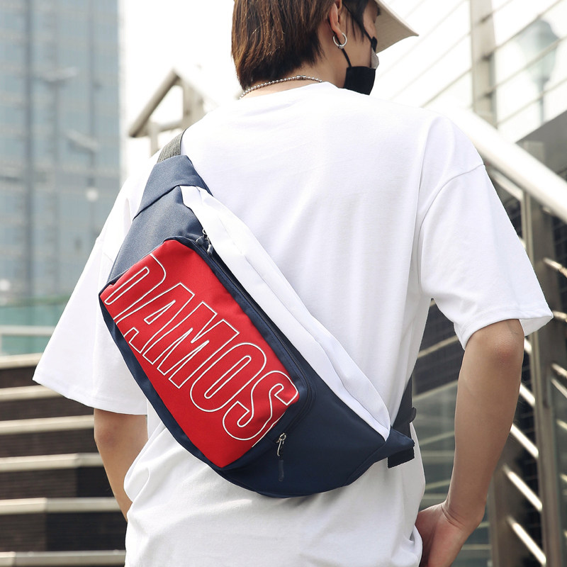 Tide brand street trend hip-hop shoulder bag messenger bag male ins tide small bag casual student waist bag female sports bag