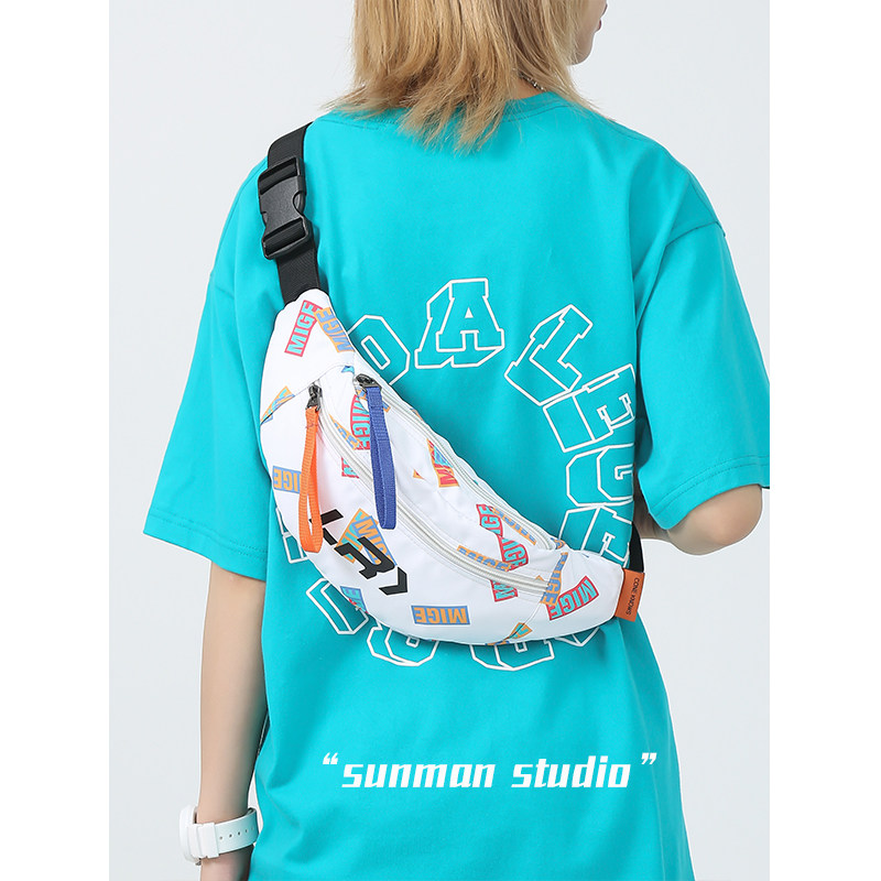 Chest Bag Male Tide Card Sloped Satchel Men Sports Small Satchel Pins New Purse Single Shoulder Bag Boys Small Backpack-Taobao