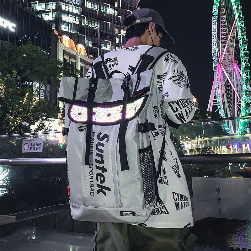 Bookbag male college students brand large capacity double shoulder package personality basketball carrybag fashion computer travel package