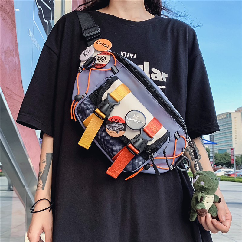 Chest Bag Mans Fashion Tide Card Diagonal Satchel Bag for men Bag Sport Small Satchel Individuality 100 Hitch Purse Single Shoulder Bag