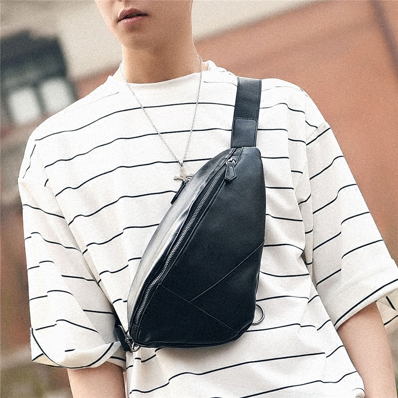 Men's chest bag 2021 new tide Korean version of personality shoulder bag casual oblique backpack student fashion purse small backpack
