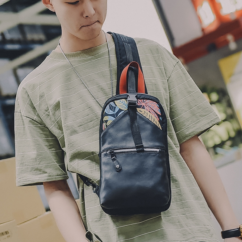 Chest Bag Men's Han Version Tide Men Casual Bag Skewed Satchel Bag 2022 New Small Single Shoulder Bag Men's Bag Satchel Boom