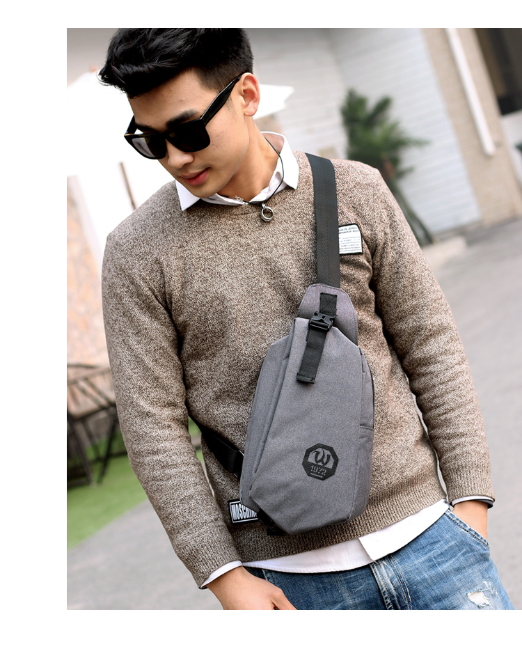 Túi ngực nam Messenger túi nam túi đeo vai thể thao giản dị nhỏ ba lô vải Hàn Quốc túi đeo chéo túi gucci