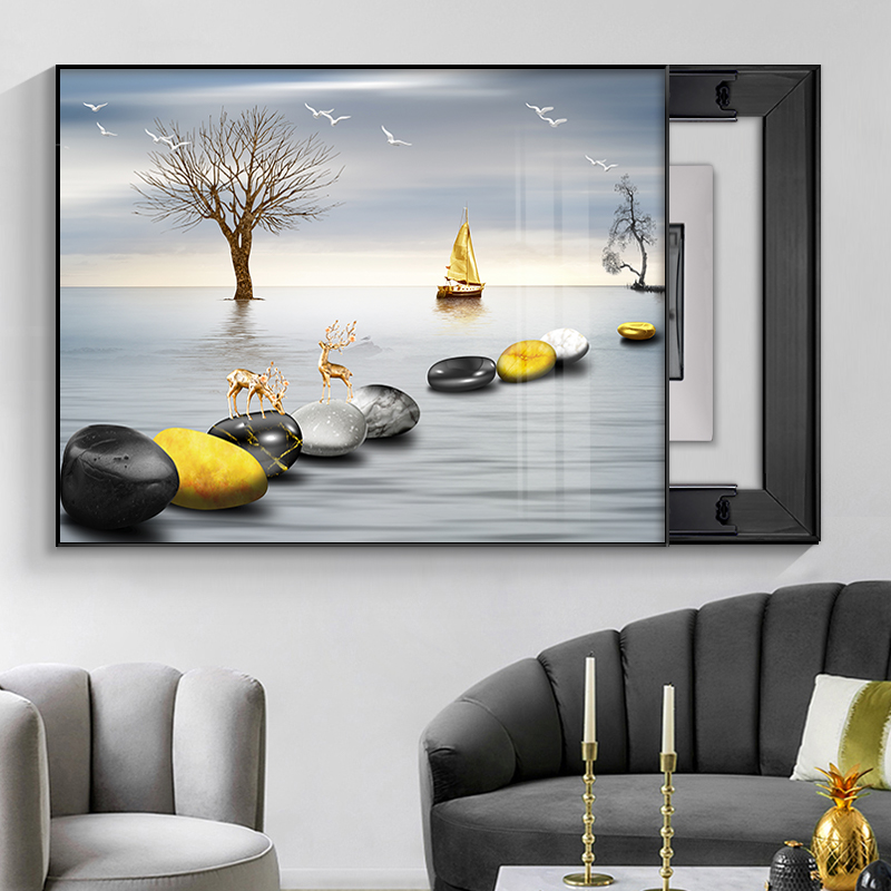 Electric Meter Box Decoration Painting Modern Minimalist Distribution Box Mural Distribution Box Switch Box Hung Painting Shielded Electric Gate Box Wall Painting