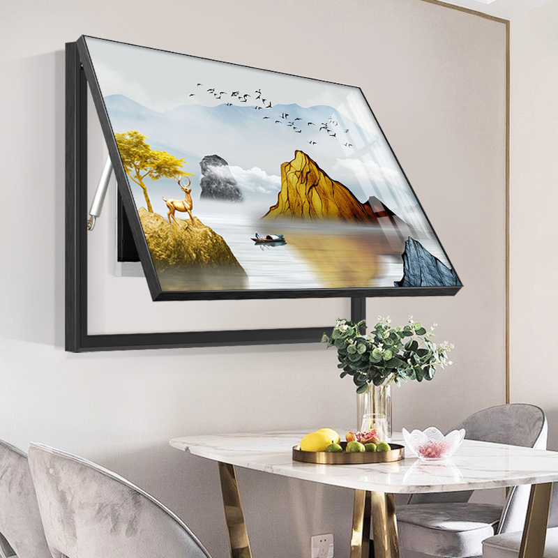 Atmospheric Chinese landscape electric meter box shelter box decoration painting electric box hydraulic upturned cover damaged wall hanging painting