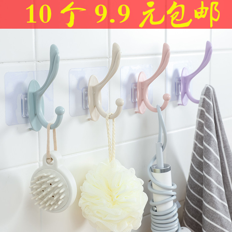Hook strong viscose door behind the punch-free sticky hook wall wall hanging traceless load-bearing suction cup kitchen hanging hook coat hat hook