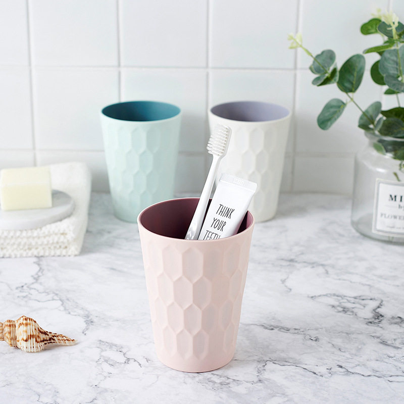 Simple wash mouth cup Household brushing cup tooth bucket Creative cute tooth cylinder cup set A couple of toothbrush cups