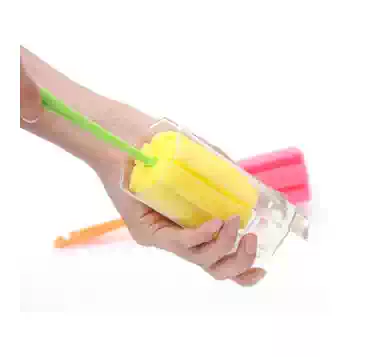 Multifunctional dead angle extended sponge sanitary brush washing Cup brush Cup cleaning brush simple durable Cup brush