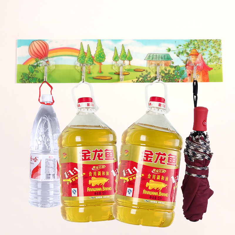 Hook viscose strong load-free punch-free nail-free bathroom creative kitchen wall wall hanging sticky hook seamless nail hook