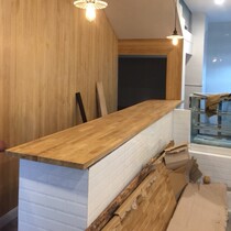White oak solid wood bar board Bar bar cashier Solid wood table top board Milk tea countertop Bay window sill