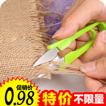 Special tools for cross stitch with plastic handles U-shaped scissors colorful yarn scissors special tools for thread cutting small spring scissors