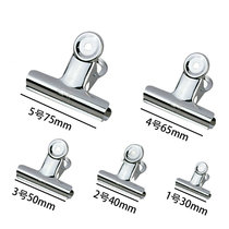 Weian brand stainless steel clip 30 40 60 75mm metal clip Round ticket clip Document round head clip