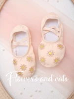 Свиная цветовая малочная танцевальная танцевальная туфли цветочной ткани