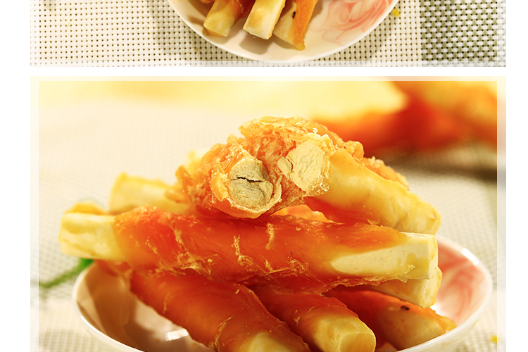 Pu capun gà tròn canxi sữa 800g răng hàm răng sạch răng chó chó cưng ăn vặt 25 gói tỉnh - Đồ ăn vặt cho chó ganador puppy