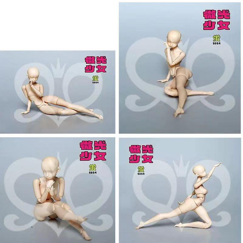 In Stock Bedoll 1/12 White Skin Shimmering Girl Treasure Body Head Sculpture, a Total of 4 Styles Are Not Painted