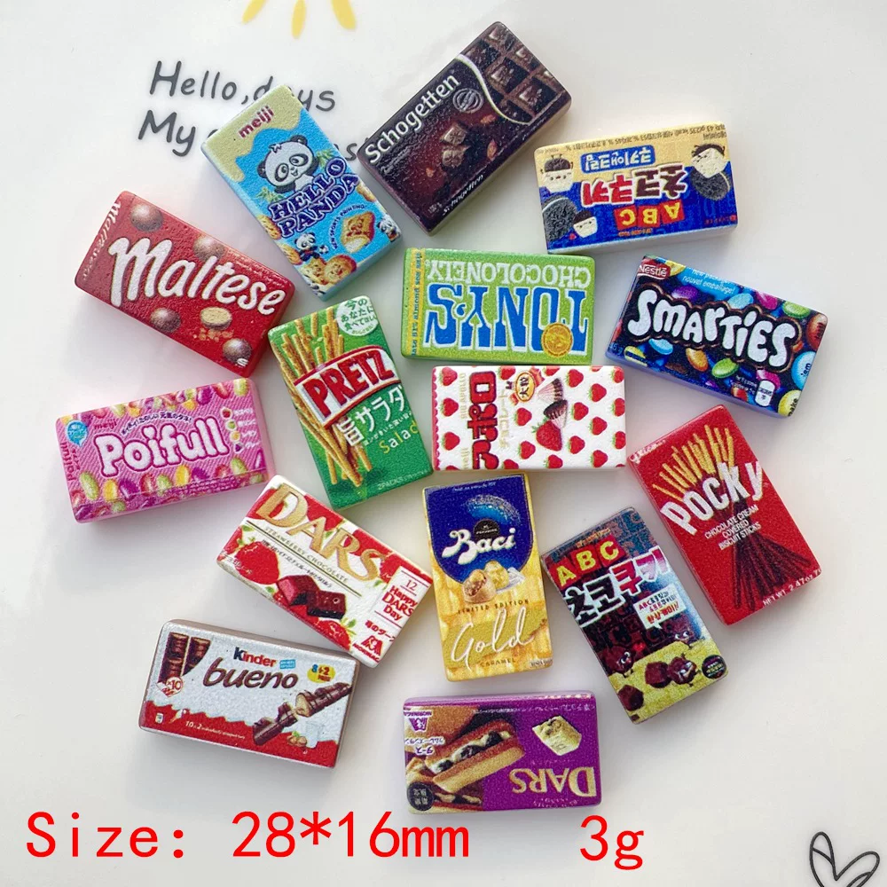 10PCS SIMULATION Chocolate Candy Box FlatBack Resin Cabochon