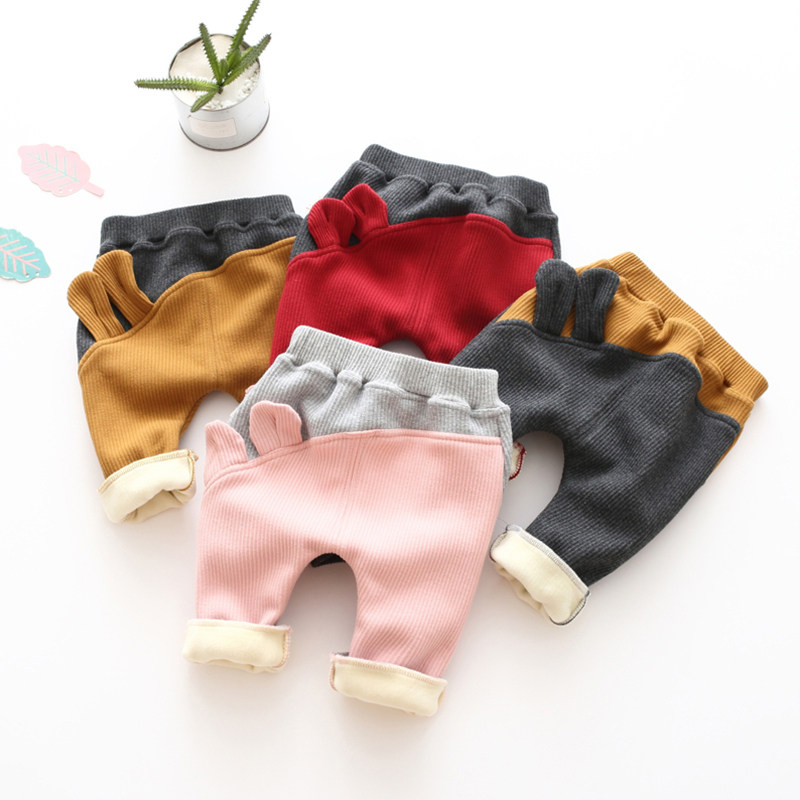 Boy outside wearing gush Harun pants female baby big fart thickened pure cotton pants baby PP1-23-year-old