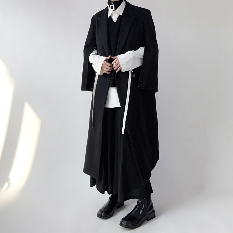 Design sense sweater, man in the middle of the winter Inn Wind Thickened Loose Trend Handsome Windsuit Jacket Man