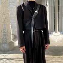 (N A) casual suit jacket mens spring Korean version of all trendy ruffians loose high-end ins short suits