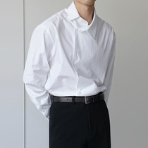 Net red very fairy ruffian handsome high-grade shirt men casual loose bf boyfriend style women with long-sleeved white shirt