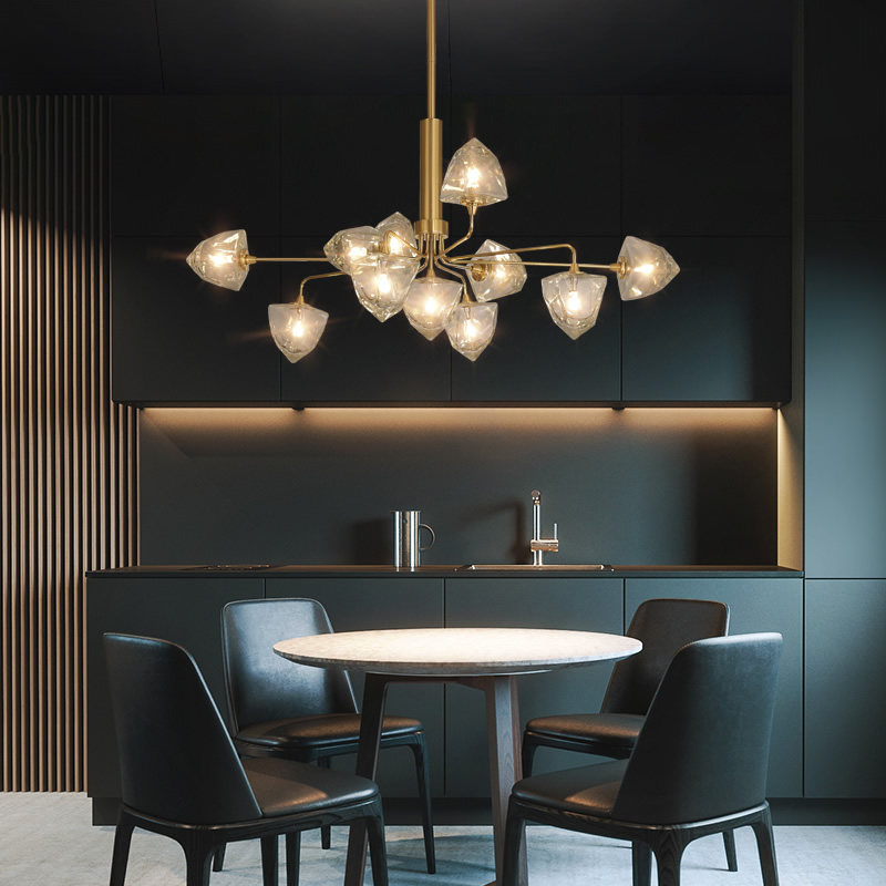 Living room chandeliers new lamps dining room Bedrooms minimalist modern home light lavish Nordic tennis red ins wind molecular lamp