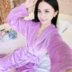 Flannel nightgown lady mùa thu và mùa đông san hô lông cừu cặp vợ chồng mùa đông áo choàng tắm dày áo dài đồ ngủ nhà dịch vụ áo choàng ngủ