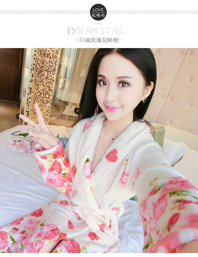 Mùa thu và mùa đông những người yêu thích flannel áo ngủ của nam giới và áo choàng tắm của phụ nữ đồ ngủ nữ