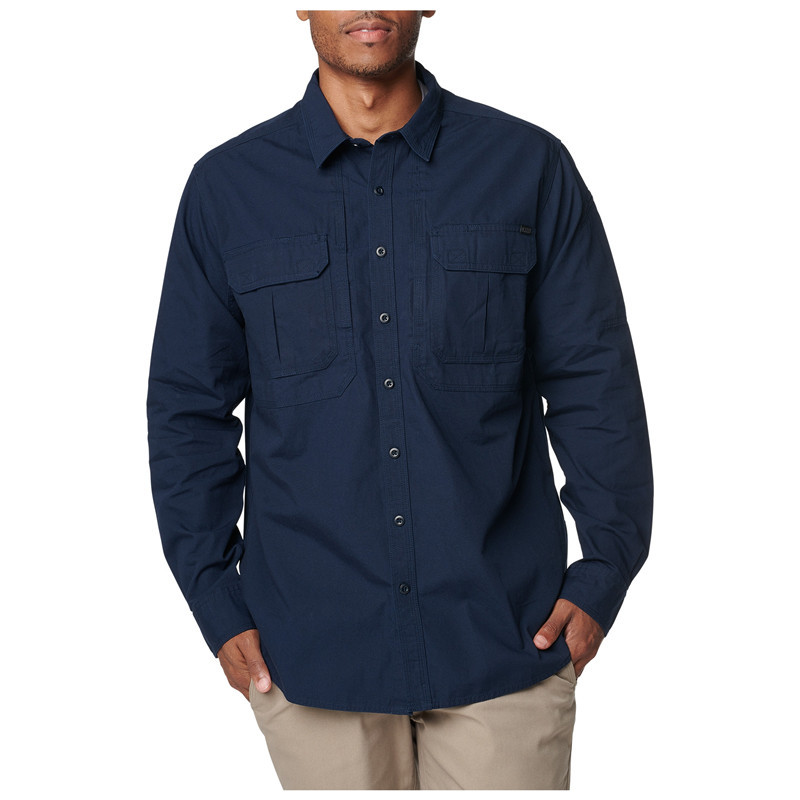 American 5.11 Expedition Long-Sleeve Tactical Shirt 72466 Stone-Washed 511 Pure Cotton Vintage Stone-Washed