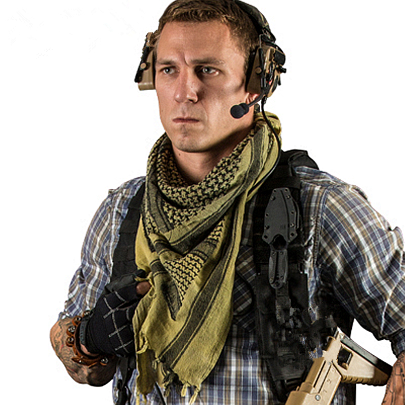 Spot Blackhawk Shemagh American Black Hawk Arabian Square Tactical Scarf Rib Tassel