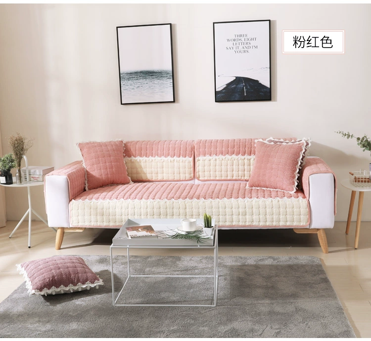 Bắc Âu hiện đại sofa nhỏ gọn đệm Four Seasons chung trượt vải da đệm con bao gồm tất cả tấm vải liệm khăn tùy chỉnh phổ biến - Ghế đệm / đệm Sofa