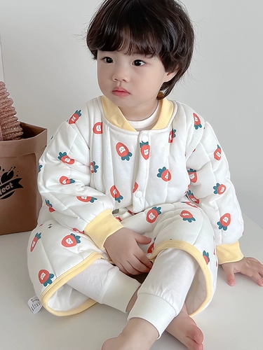 Детский кардиган, демисезонная пижама, стеганое термобелье, удерживающий тепло банный халат подходит для мужчин и женщин, боди, увеличенная толщина