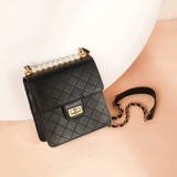 Зимняя сумка на одно плечо, универсальная модная цепь, сумка через плечо, в корейском стиле, из натуральной кожи