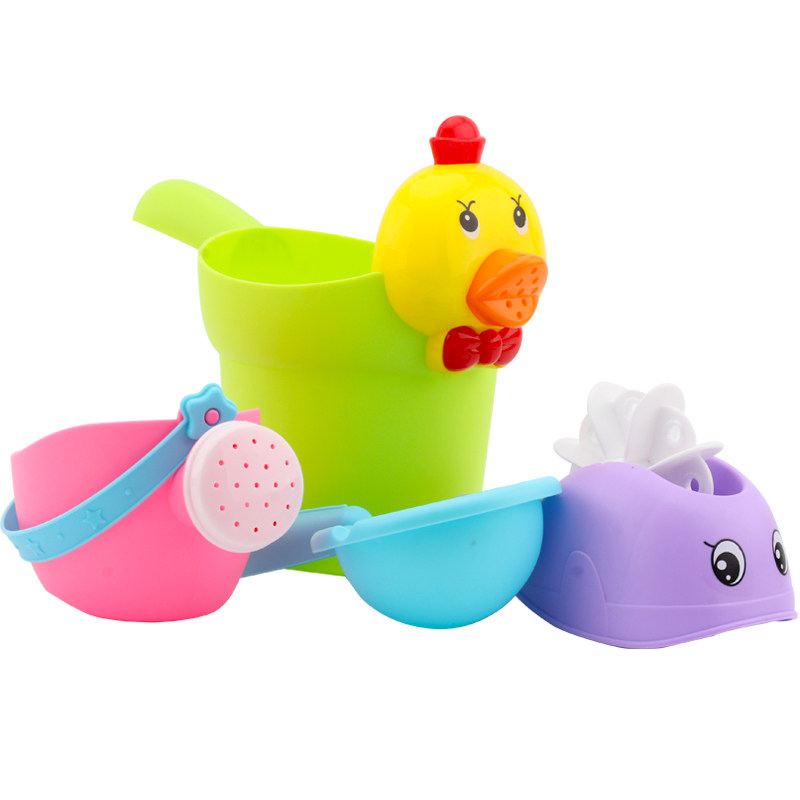 Baby toys Little duck bath Baby boy girl pinch called duck children play with water bath toy set
