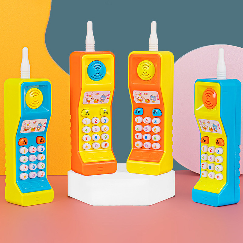 Toy mobile phone baby can bite girl simulation baby puzzle phone 1-year-old model with music on 6 months