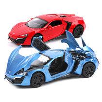 Children high emulation 1:32 alloy sports car model open door sound and light music back to boy childrens toys