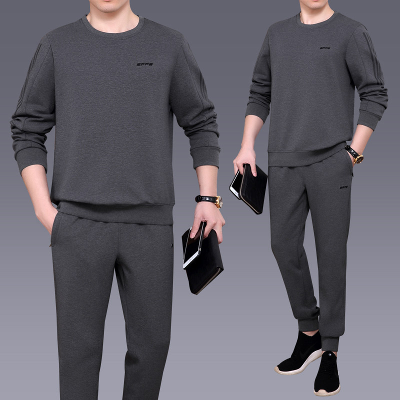 Men’s High‑End Casual Three‑Piece Sportswear Suit – Mid‑Age “Dad Wear” Track Set