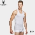 Playboy nam vest cotton cotton thanh niên trung niên thoáng khí thể thao mùa hè chạm đáy vest lỏng áo lót 2 dây Áo vest