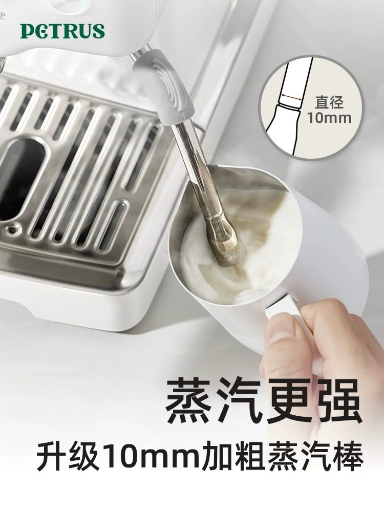 Petrus Pe3833 Sea Salt Square Pro Small Household Coffee Machine Semi-Automatic Professional Italian Style 3690