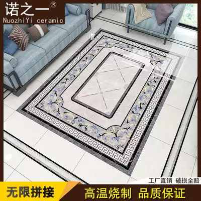 New Chinese silver-plated gray living room parquet tile unlimited spell aisle corridor puzzle floor tiles jigsaw brick carpet flower