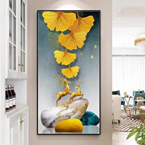 3d entrance corridor corridor background wall wallpaper wallpaper Villa simple modern Wall cloth Wall living room three-dimensional mural