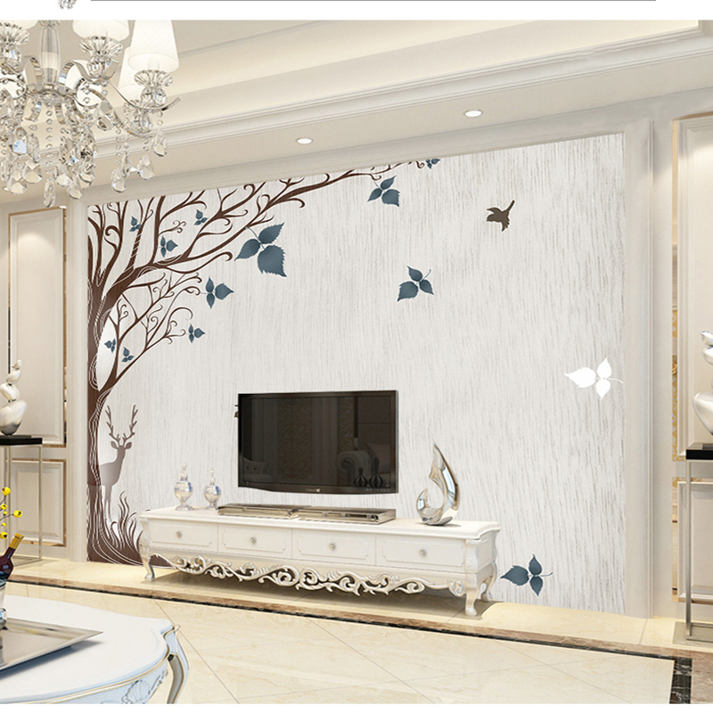 3d Nordic TV Background wall Decorative Wall paper Living room Film and TV Wall 8d Stereo mural Modern Brief Elk Wallpaper