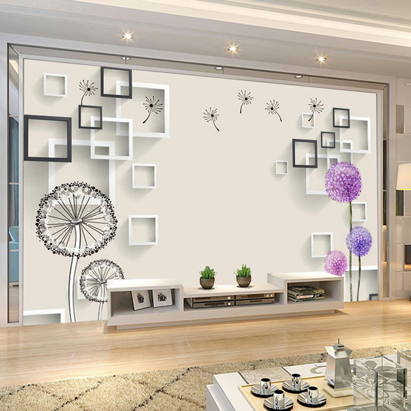 TV background film and television wall wallpaper living room three-dimensional atmosphere wallpaper mural 3d8d small apartment new wall cloth modern