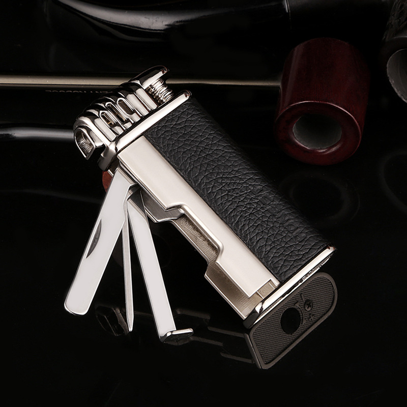 Baicheng Boutique Open Flame Old-fashioned Retro Inflatable Man Gift Multifunctional Pipe Special Lighter