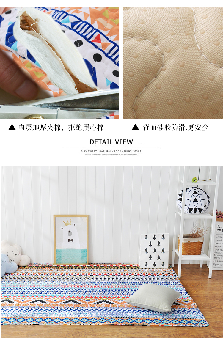 Nordic bông đơn giản mở bò tatami mat phòng ngủ thảm máy giặt miếng đệm giường rửa có thể được tùy chỉnh - Thảm thảm phòng khách