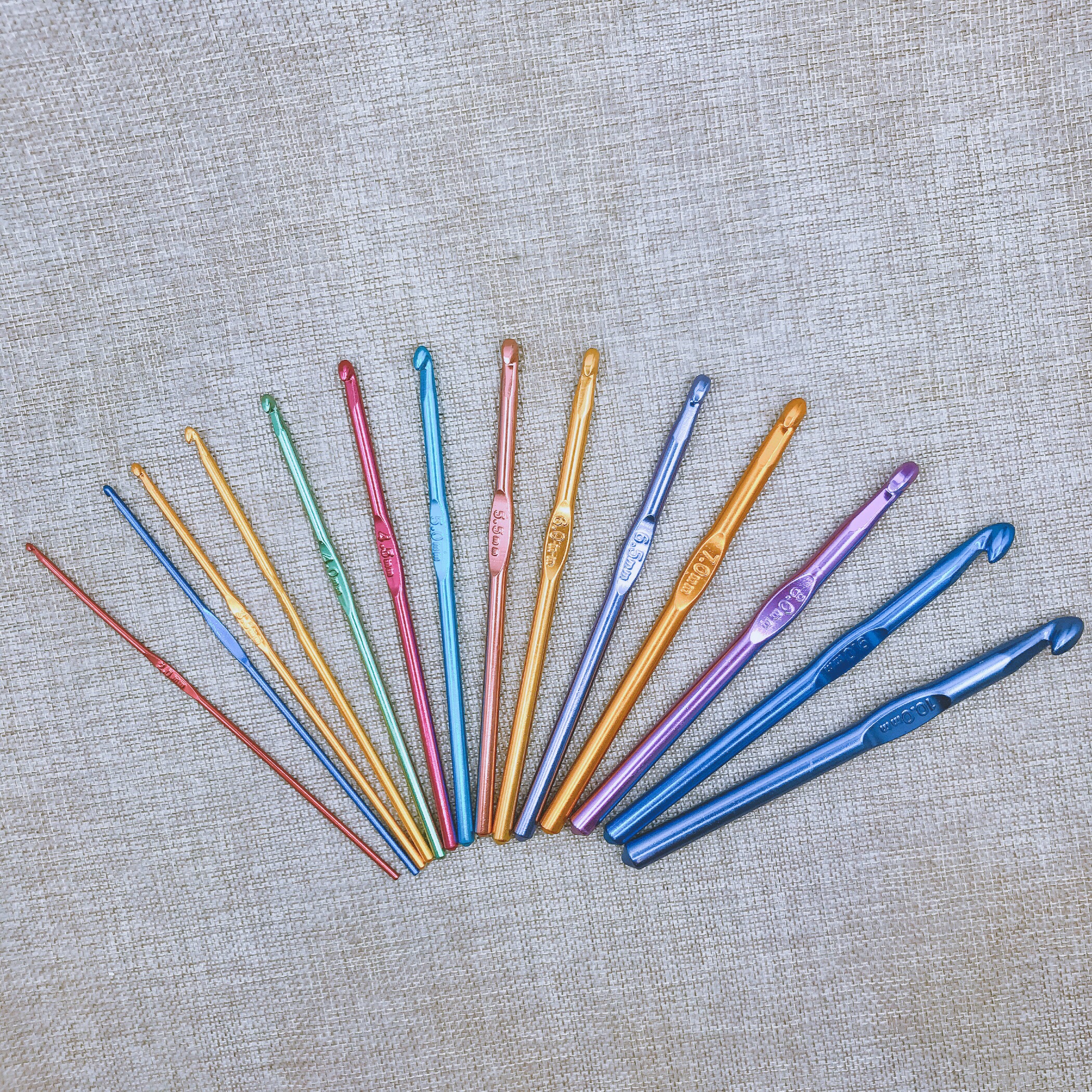 High-grade color woolen knitting tool sweater needle diy metal oxide crochet needle