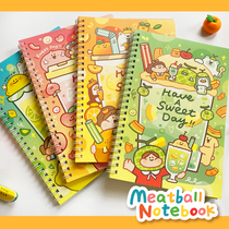 Meatball Original Cute Coil Notebook Notepad Handbooks Notebook