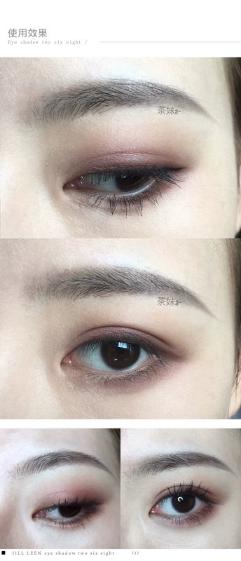 JILL LEEN pha lê bốn màu phấn mắt (03) nước hoa sữa 268 màu đỏ cổ điển - Bóng mắt