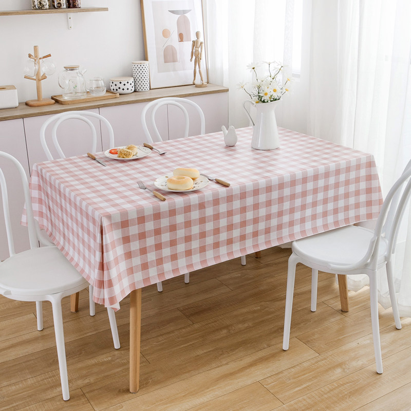 Cloth Art Table Cloth Waterproof Anti-Burn Oil Free Nordic Tea Table Cloth Desk Ins Student Web Red Pvc Table Mat
