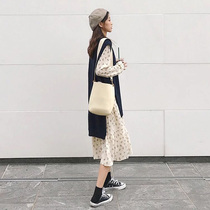 Early autumn womens 2021 New French retro jumpsuit skirt small fragrance wind Net red two-piece set autumn and winter tide